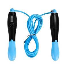 智能計數跳繩 無線有氧運動 健身減肥電子跳繩, 1個, 黑藍色, 黑藍色