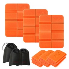 와고 휴대용 등산 방석 3개 친환경 초경량 1인용 미니 한강 축제 엉덩이방석, 오렌지오렌지오렌지