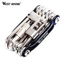 전거 수리용품 WEST BIKING-휴대용 자전거 수리 도구 키트 MTB 로드 타이어 레버 사이클링 세트 펌프 보관 병 가방, 07 A Black Pump Set, 1개