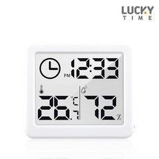 마켓플랜 LCD 디지털 온습도계, 화이트, 1개