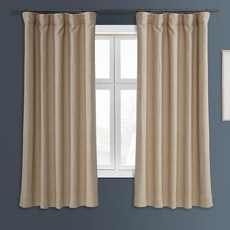 HPD Half Price Drapes BELL 벨ino 텍스처 인조 리넨 암막 커튼 길이 160cm(63인치) (패널 1개) 침실 및 거실용 커튼 너비 127cm(50인치, 50"W x 63"L (Pack of 1), Ginger
