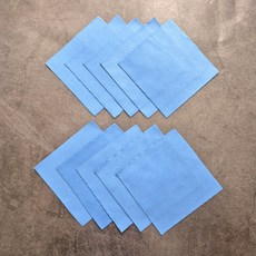 스웨이드융타올 세무융 유리막코팅 도포 10x10cm 10매, 1세트, 연블루