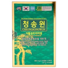 청송원 솔잎증류농축 100% 소나무잎 오일 액 송침유 30캡슐, 13.5g, 2박스