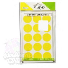 둠칫 노랑색 원형 견출지 25mm 13장