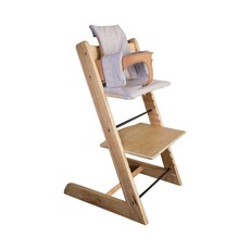 多功能可調節兒童餐椅：實木環保寶寶成長學習椅，安全穩固易清洗, 進口實木+圍欄靠背+餐盤+坐墊（顏色留言