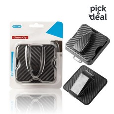 픽앤딜 탄소패턴 차량용 썬바이저 안경클립 카드포켓 수납 홀더 거치대 멀티포켓, 1개, 탄소블랙