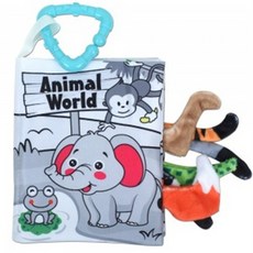 오즈토이 유아용 흑백 헝겊 꼬리 촉감책 동물 66537a-2 초점책 신생아 완구