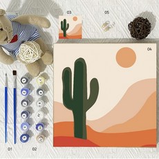명화 유화 그리기 DIY 캔버스 색칠 페인팅 키트, 04유화그리기-구름해, 1개