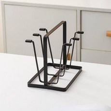 簡約水杯架 家用廚房置物架 茶杯玻璃杯瀝水掛架, 1個, 碳鋼杯架【單個】