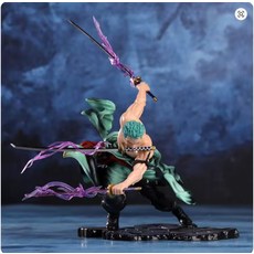 [원피스 피규어] 로로노아 조로 10cm 애니메이션 GK 로로노아 조로 삼도 사맥시멈 PVC 컬렉션., 1개