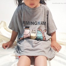 유명한원단 30수 피그먼트 싱글 다이마루 원단 무지 빈티지 천, 그레이, 1개