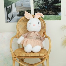 MMC몰 대형 감성 인형 러블리 심플 토끼 애착 인형, 브라운