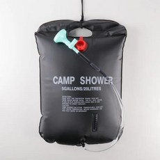 태양열 샤워 백 가열 캠핑 온오프 전환 휴대용 샤워기 여행 서핑 수영, 1개, 1. 20L