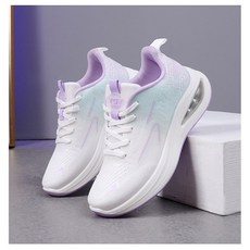 블라벨리 남녀공용 쿠셔닝 운동화 에어로빅화 스포츠댄스화 패션런닝화HY451, 255, 화이트퍼플(여자)