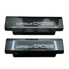 Corolla Cross CC GR 座椅防踢墊，耐磨防刮，易於安裝，保護汽車座椅，提升車內質感, 不鏽鋼 座椅防踢 碳纖紋 2件【CC標】