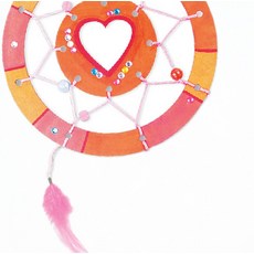 하트 드림캐쳐 만들기 1개 태슬부자재 크리스탈볼 강템