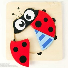 브이커머스 아이장난감 원목 베이비퍼즐 무당벌레