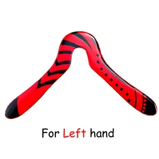 레드 수제 나무 부메랑 스포츠 던지기 및 잡기 플라잉 디스크 야외 게임 잔디 장난감 신제품, 02 left hand version, 1개