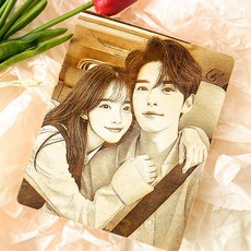 디엠지아트토이 특이한 여자친구 기념일 선물 나무액자 인화