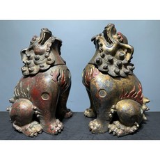 【通天寶】精純銅雕【嘯天獅薰香爐】【單件標】香爐 聚寶盆 雕工精湛 敦實穩重 焚香禮佛 香粉 香材 香道 香品, 1個, 單尊