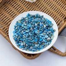 천연 크리스탈 진짜 보석 자갈 칩 바위 레이키 에너지 영적 치유 어항 수족관 장식, blue apatite, 100g, 1개