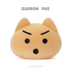 MASUNG FOX 大頭絨毛抱枕，韓國文創造型靠枕, 帕克斯大頭抱枕