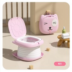 다구 휴대용 좌변기 캠핑 화장실 낚시 화장실 고속도로 휴대용 좌변기 환자용 휴대용 변기, 1개, 핑크