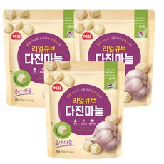 해표 리얼큐브 다진마늘, 3개, 23g