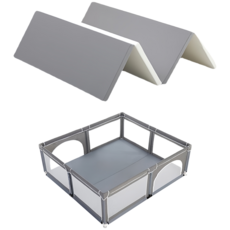 現貨檢驗合格遊戲圍欄，加粗鋼管超厚實超大圍欄，兒童安全護欄學步圍欄, 圍欄+地墊(120*160)優惠組合