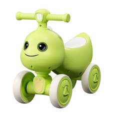 유아 네발 스쿠터 밸런스바이크, 녹색 무소음 바퀴