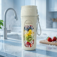트루픽 20초 순삭 얼음분쇄 휴대용 텀블러 무선 믹서기 블렌더, 340ml