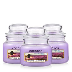 코코도르 스몰자 캔들, 라벤더앤레몬그라스, 95g, 3개
