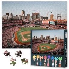 해외 TUMOVO 성인용 1000피스 퍼즐 야구 아트 - 직소 단단하고 어려운 도전적인 클리블랜드 프로그레시브 필드 69.8cm x 50cm27.5인치 19.75인치 가족 게임, 퍼즐-16.