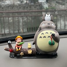 토토로 메이 피규어 인형 책상 장식용 자동차 인테리어 소품 인형, 15.10cm 우산형