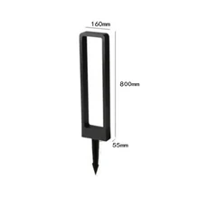 호환 야외 방수 IP68 15W LED 잔디 램프 볼라드 바닥 정원 조명 경로 안뜰, 03 6000k, 01 AC110-130V, 01 800mm Pin type