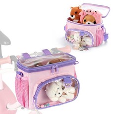 아동용 자전거 바구니 투인원 자전거 바구니 전면 및 휴대용 가방 여아용 귀여운 자전거 액세서리 대부분의 핸들바 세발자전거 스쿠터 가방에 적합, 아동용 자전거 바구니, 투인원 자전거 바구니, 전면 및