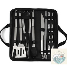 우솝상점 캠크닉 바비큐 조리도구 20p B타입 피크닉 캠핑요리 BBQ툴