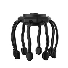 八爪頭部按摩器 USB充電式 頭皮舒壓按摩, 黑色