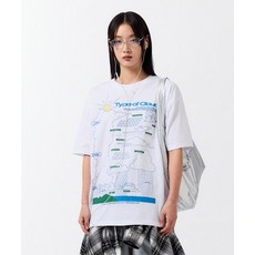 매장정품 오드스튜디오 ODDSTUDIO 타입 오브 클라우드 그래픽 오버핏 티셔츠 - WHITE OO5무르 MURT117WH 125997