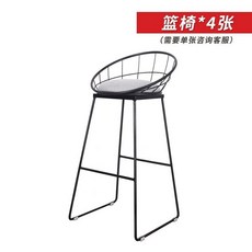 식탁 원픽 스탠딩 럭셔리 라이트 원목 카페창가테이블 높은 긴테이블 홈바 100x45x105cm, 22 바구니 의자 4개, 지지대 구조, 조립하다., 1개