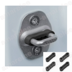 SEAMETAL 충격흡수 자동차 도어 잠금 버퍼 댐퍼 소음방지 실리콘 쿠션 4p 세트, 블랙, 4개