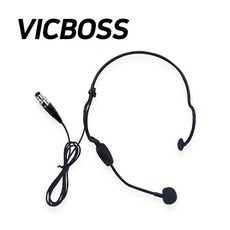 벨톤 VT-102 미니 XLR 3핀 헤드마이크 빅보스 호환 이어마이크, 블랙, VT-102 XLR3핀헤드마이크