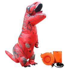 더루비샵 에어슈트 할로윈 코스프레의상 공룡풍선옷, 1개, L(키150-190) 티라노레드 에어슈트