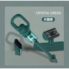無線充電吸塵器 便攜手持家用車載兩用 強勁吸力大功率 無刷電機 車用吸塵器, 【國內牛皮盒】綠色