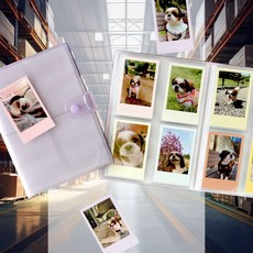 포토카드북 단추형 M 홀더북 바인더 명함 콜북 보관 글리터, 03 오로라퍼플