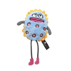 艾爾發寵物 Q-MONSTER 三色小姐妹 毛絨貓草玩具 貓薄荷玩具, 1個, 裙邊藍, 裙邊藍