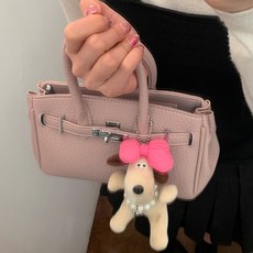 B&C.Room 리치 텍스처 여성 패션 스몰 스퀘어 숄더백 크로스백 토트백 여성 미니 크로스 백 여성 미니가방 무지 가방 심플한 선물