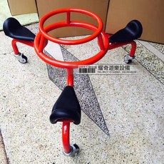 童車三人協力車 感統訓練協調合作章魚旋轉車.幼兒園兒童三輪車., 1個, 紅色:1個