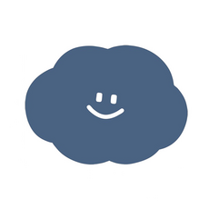 可愛雲朵滑鼠墊 防滑防水耐磨辦公滑鼠墊, 深藍雲朵, 1個