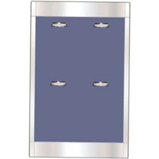 스텐 게시판 집게형 세로형 업소용 스테인리스 게시판 4칸 안내, 연분홍색